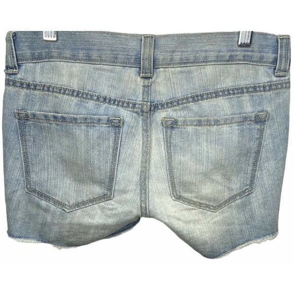 Old Navy Diva Juniors Teen 0 Light Blue Distressed Cutoff Denim Jean Shorts - Picture 4 of 9